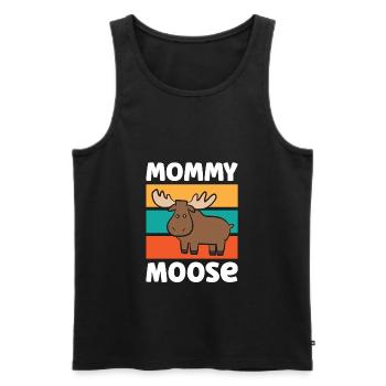 Mommy Moose Matching Moose Mama Moose - Men's Premium Organic Tank Top - black - Front - AI Model Male 178 light (178cm)