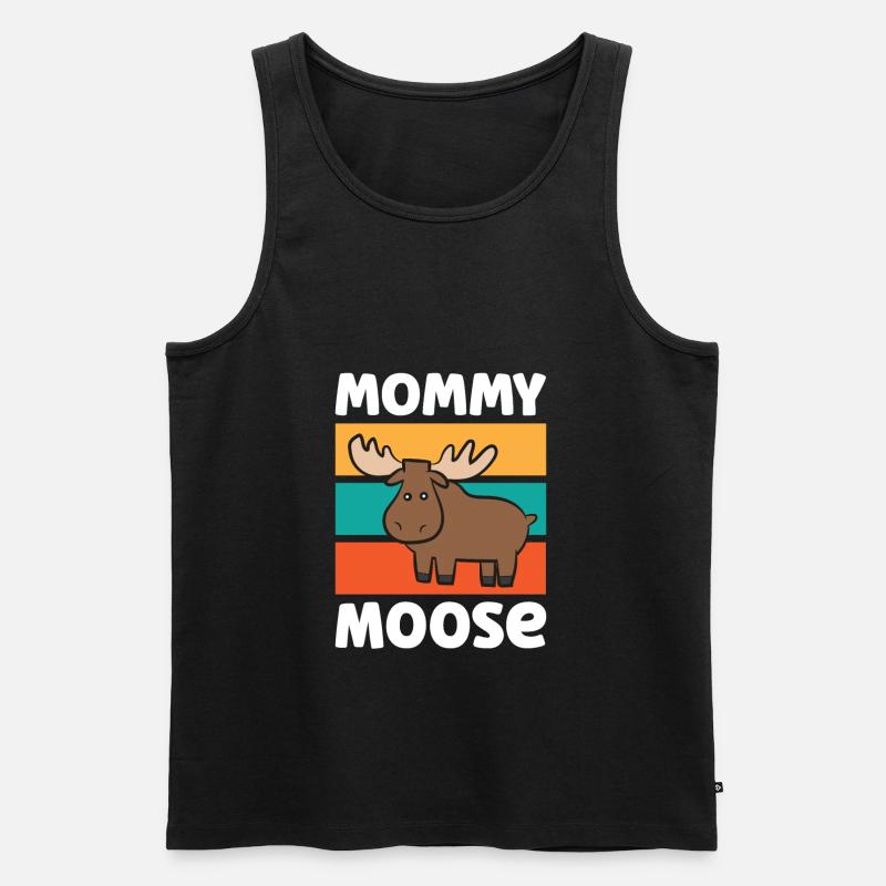 Mama-Elch Streichholz-Elch Mama-Elch - Männer Premium Bio Tank Top - Schwarz