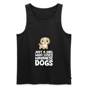 Just a Girl Who Loves Havanese Dogs - Men's Premium Organic Tank Top - black - Front - Michal (187cm)
