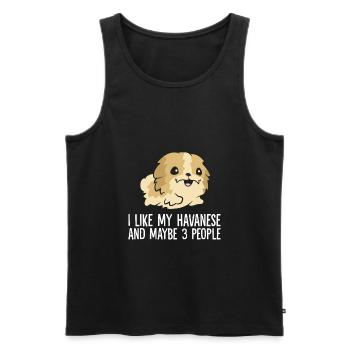 I Like My Havanese And Maybe Like 3 People - Men's Premium Organic Tank Top - black - Front - Michal (187cm)