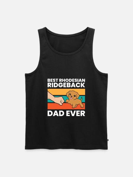 Best Rhodesian Ridgeback Dad Ever - Men's Premium Organic Tank Top - black