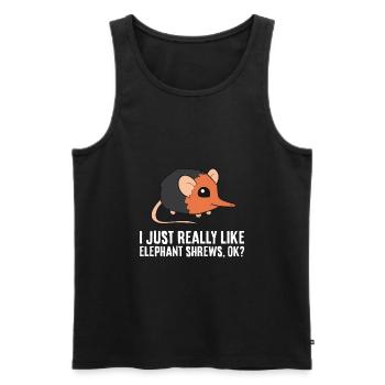 I Just Really Like Elephant Shrews Ok Funny - Men's Premium Organic Tank Top - black - Front - AI Model Male 178 light (178cm)