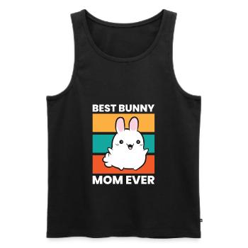 Meilleure maman jamais mignonne lapin maman - Débardeur bio Premium Homme - noir - Devant - AI Model Male 178 light (178cm)
