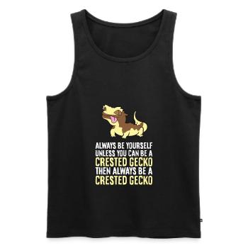 Sei immer du selbst, außer du kannst ein - Männer Premium Bio Tank Top - Schwarz - Vorne - Michal (187cm)