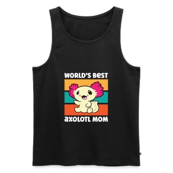 MeilleurS Mondes Axolotl Maman Mère Maman Drôle Axolotl - Débardeur bio Premium Homme - noir - Devant - Michal (187cm)