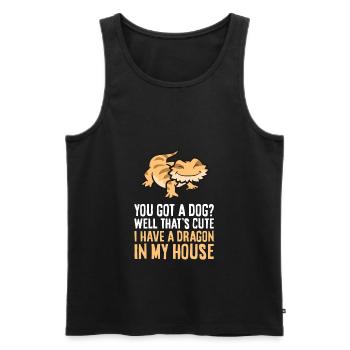 Bearded Dragon Owner Bearded Dragon Pet Bearded - Men's Premium Organic Tank Top - black - Front - AI Model Male 178 light (178cm)