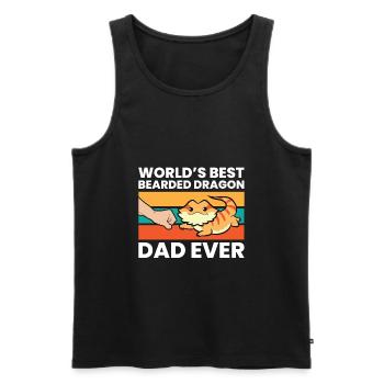 Le meilleur papa dragon barbu du monde - Débardeur bio Premium Homme - noir - Devant - Michal (187cm)