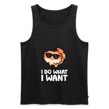 I Do What I Want Reptile Lizard Funny Bearded - Men's Premium Organic Tank Top - black - Front - Michal (187cm)