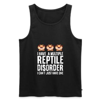 I Have Multiple Reptile Disorder I Can't Just - Men's Premium Organic Tank Top - black - Front - AI Model Male 178 light (178cm)