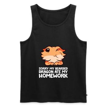 Entschuldigung, meine Bartagame hat meine - Männer Premium Bio Tank Top - Schwarz - Vorne - Michal (187cm)