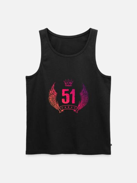 51 Couronne numérique - Débardeur bio Premium Homme - noir