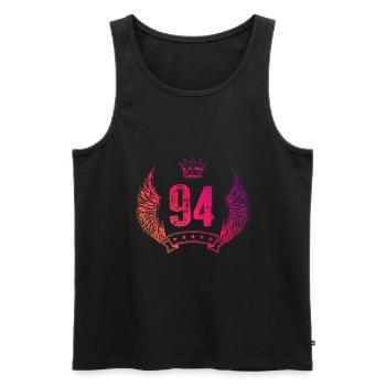 94 Couronne numérique - Débardeur bio Premium Homme - noir - Devant - Michal (187cm)