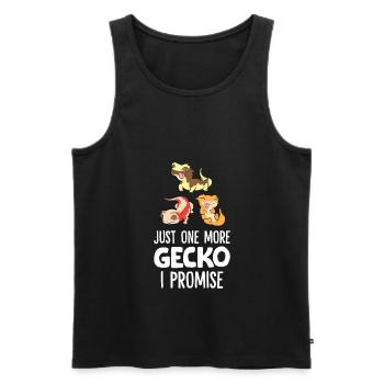 Just One More Crested Gecko I Promise Crested - Men's Premium Organic Tank Top - black - Front - AI Model Male 178 light (178cm)