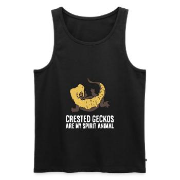 Crested Geckos Are My Spirit Animal Pet Crested - Men's Premium Organic Tank Top - black - Front - AI Model Male 178 light (178cm)