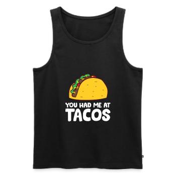 Ils m’ont eu à Tacos Mexican Food - Débardeur bio Premium Homme - noir - Devant - Michal (187cm)