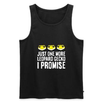 Just One More Leopard Gecko Reptile Funny Leopard - Men's Premium Organic Tank Top - black - Front - AI Model Male 178 light (178cm)
