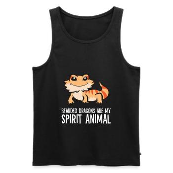 Bartagamen sind mein Seelentier Haustier - Männer Premium Bio Tank Top - Schwarz - Vorne - AI Model Male 178 light (178cm)