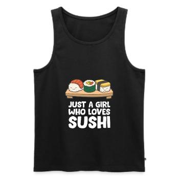 Nur ein Mädchen, das Sushi liebt - Männer Premium Bio Tank Top - Schwarz - Vorne - AI Model Male 178 light (178cm)