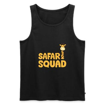 Safari Squad Africa Safari Giraffe - Men's Premium Organic Tank Top - black - Front - Michal (187cm)