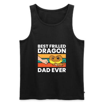 Best Frilled Dragon Dad Ever - Men's Premium Organic Tank Top - black - Front - AI Model Male 178 light (178cm)