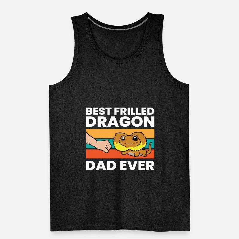 Bester Drachen-Papa mit Rüschen Männer Premium Bio Tank Top