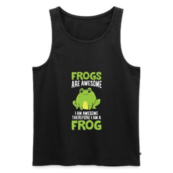 Les grenouilles sont fantastiques, je suis fantastique, - Débardeur bio Premium Homme - noir - Devant - AI Model Male 178 light (178cm)