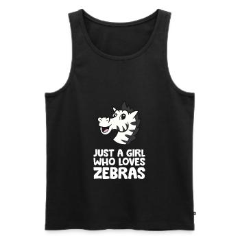 Just a Girl Who Loves Zebras - Men's Premium Organic Tank Top - black - Front - Michal (187cm)