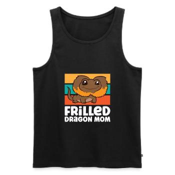 Frilled Dragon Mom Frilled Lizard Mom - Men's Premium Organic Tank Top - black - Front - AI Model Male 178 light (178cm)