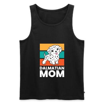 Chien dalmate Mama Dalmatien Mama - Débardeur bio Premium Homme - noir - Devant - AI Model Male 178 light (178cm)
