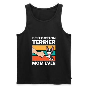 Meilleur Boston Terrier Maman Jamais Pet - Débardeur bio Premium Homme - noir - Devant - Michal (187cm)