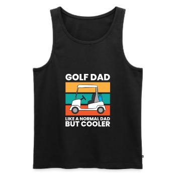 Golf Dad Wie ein normaler Dad aber cooler - Männer Premium Bio Tank Top - Schwarz - Vorne - AI Model Male 178 light (178cm)