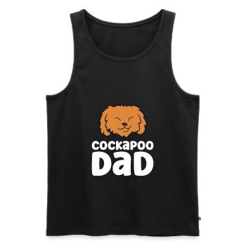 Kakadu Chien Papa Kakadu Papa - Débardeur bio Premium Homme - noir - Devant - AI Model Male 178 light (178cm)