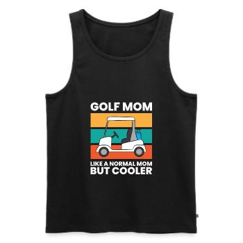 Maman de golf comme une maman normale mais plus cool drôle golf - Débardeur bio Premium Homme - noir - Devant - Michal (187cm)