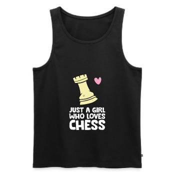 Just a Girl Who Loves Chess - Men's Premium Organic Tank Top - black - Front - Michal (187cm)