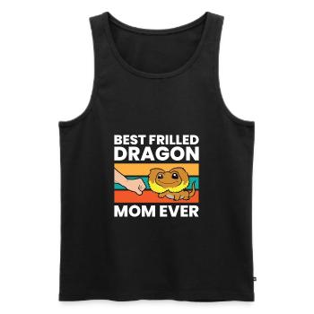 Best Frilled Dragon Mom Ever - Men's Premium Organic Tank Top - black - Front - AI Model Male 178 light (178cm)