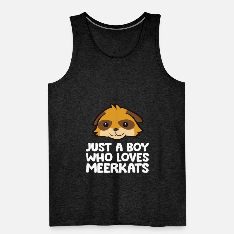 Nur ein Junge, der Erdmännchen liebt Männer Premium Bio Tank Top