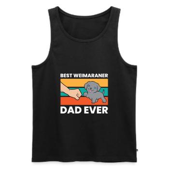 Bester Weimaraner Papa aller Zeiten Haustier - Männer Premium Bio Tank Top - Schwarz - Vorne - AI Model Male 178 light (178cm)