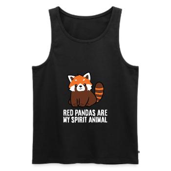 Red Pandas Are My Spirit Animal Cute Red Panda - Men's Premium Organic Tank Top - black - Front - AI Model Male 178 light (178cm)