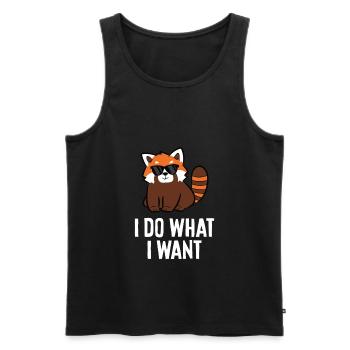 Red Panda I Do What I Want Funny Red Panda - Men's Premium Organic Tank Top - black - Front - Michal (187cm)