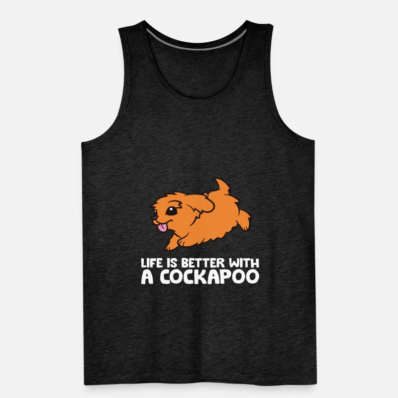 Life Is Better With A Cockapoo Men's Premium Organic Tank Top