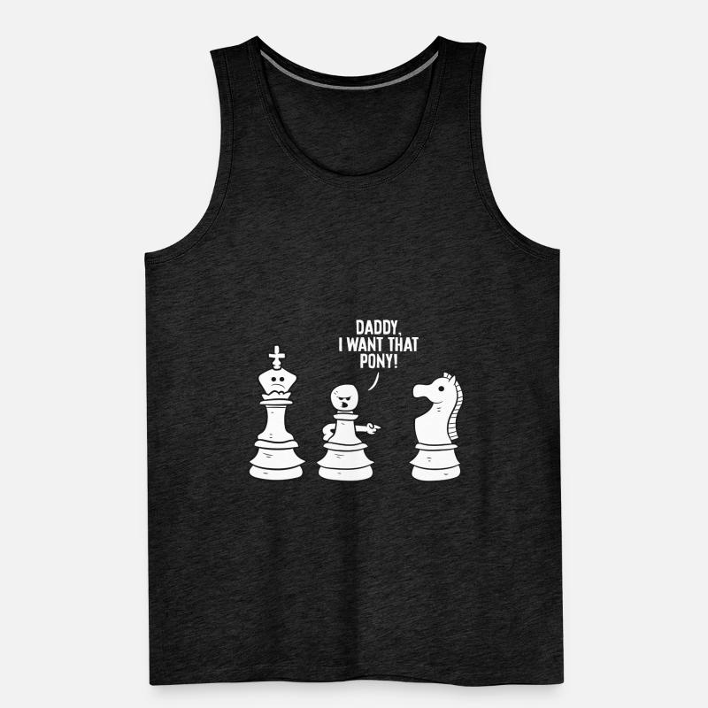 Schach-Ritter Daddy Ich will das Pony Lustiges Männer Premium Bio Tank Top