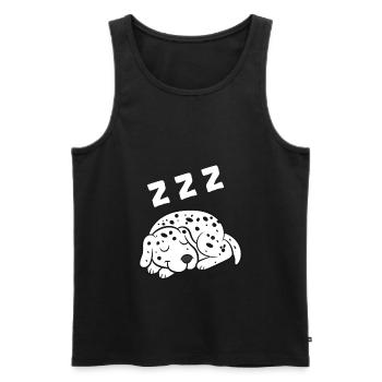 Dalmatian Pajama Cute Dalmatian Dog Sleeping - Men's Premium Organic Tank Top - black - Front - Michal (187cm)