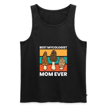 Mushroom Hunting Mom Best Mycologist Mom Ever - Men's Premium Organic Tank Top - black - Front - Michal (187cm)