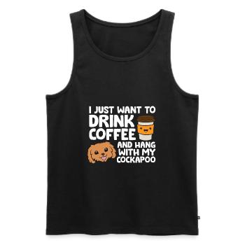 Ich will nur Kaffee trinken und mit meinem Kakadu - Männer Premium Bio Tank Top - Schwarz - Vorne - Michal (187cm)