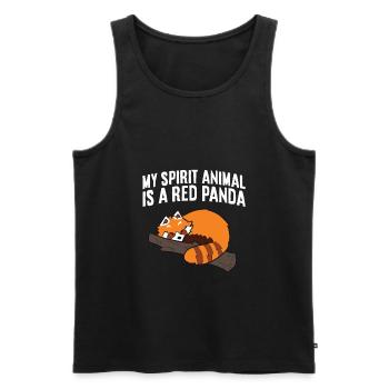 Cute Red Panda My Spirit Animal Is A Red Panda - Men's Premium Organic Tank Top - black - Front - AI Model Male 178 light (178cm)