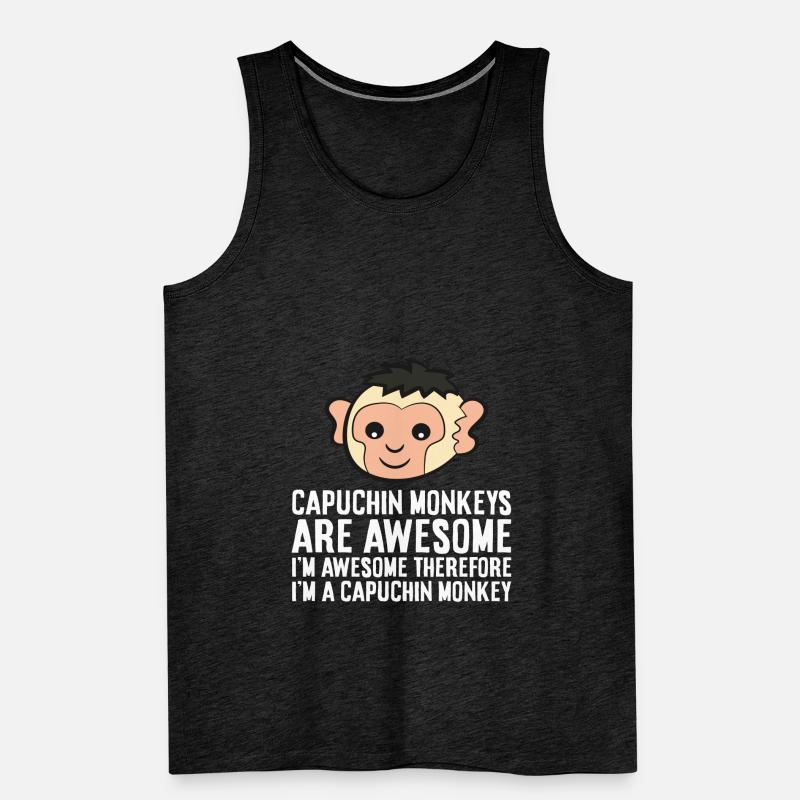Kapuzineräffchen sind toll, deshalb bin ich ein Männer Premium Bio Tank Top