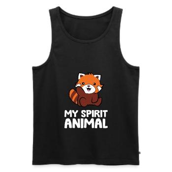 Red Panda Lover My Spirit Animal Kawaii - Débardeur bio Premium Homme - noir - Devant - Michal (187cm)