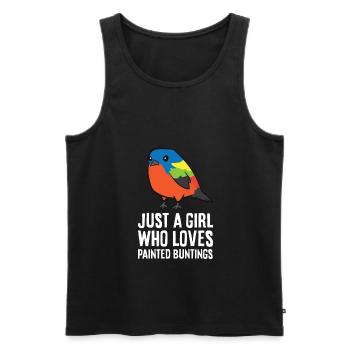 Nur ein Mädchen, das gemalte Sprossen liebt - Männer Premium Bio Tank Top - Schwarz - Vorne - AI Model Male 178 light (178cm)