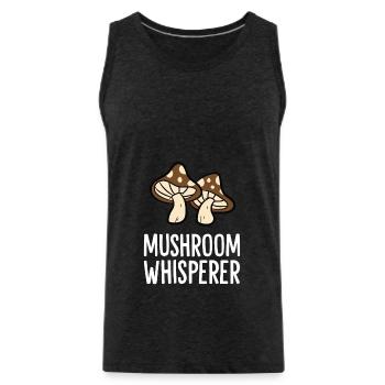 Mushroom Hunter Foraging Mycology Mushroom - Men's Premium Organic Tank Top - charcoal grey - Front - Alexander (188cm)
