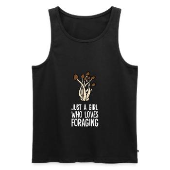 Just a Girl Who Loves Foraging Mycologist - Männer Premium Bio Tank Top - Schwarz - Vorne - Michal (187cm)